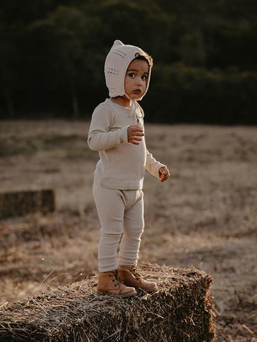 The Simple Folk Ribbed Legging, Ecru